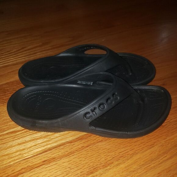 Crocs Black Rubber Sandals - Picture 1 of 6